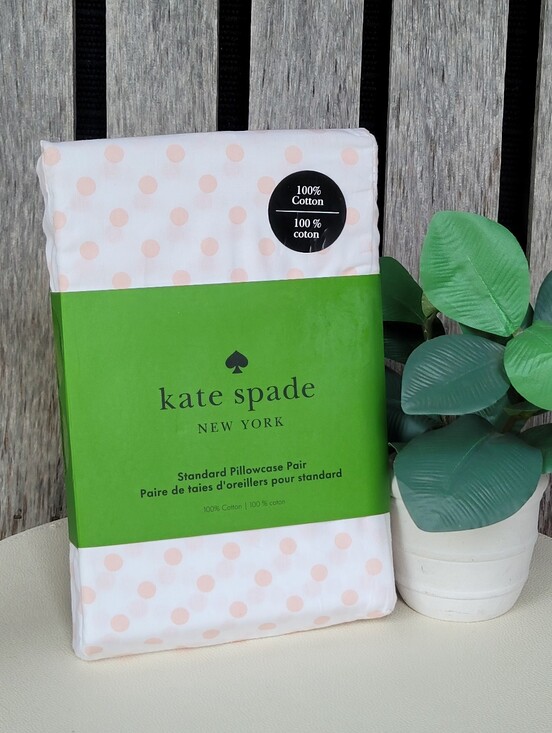 kate spade Other - Kate Spade Ballet Pink Polka Dots Set Of 2 Standard Pillow Cases